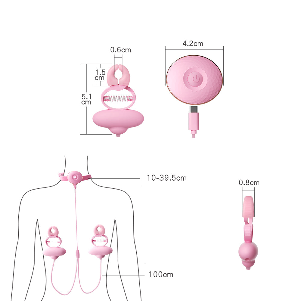 ダンス乳首クリップセット首輪と乳首挟みで両手を解放する