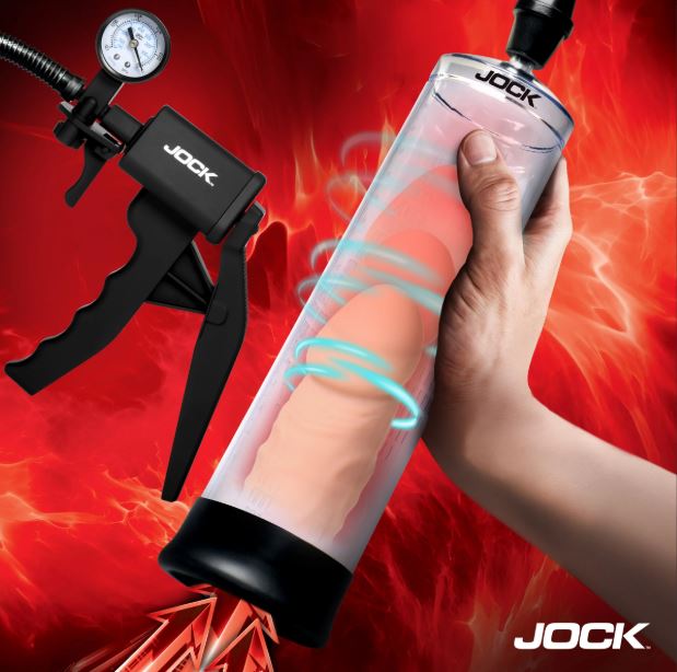 JOCK ADVANCED PUMP UP PENIS PUMP W/GAUGE &TRIGGER HANDLE