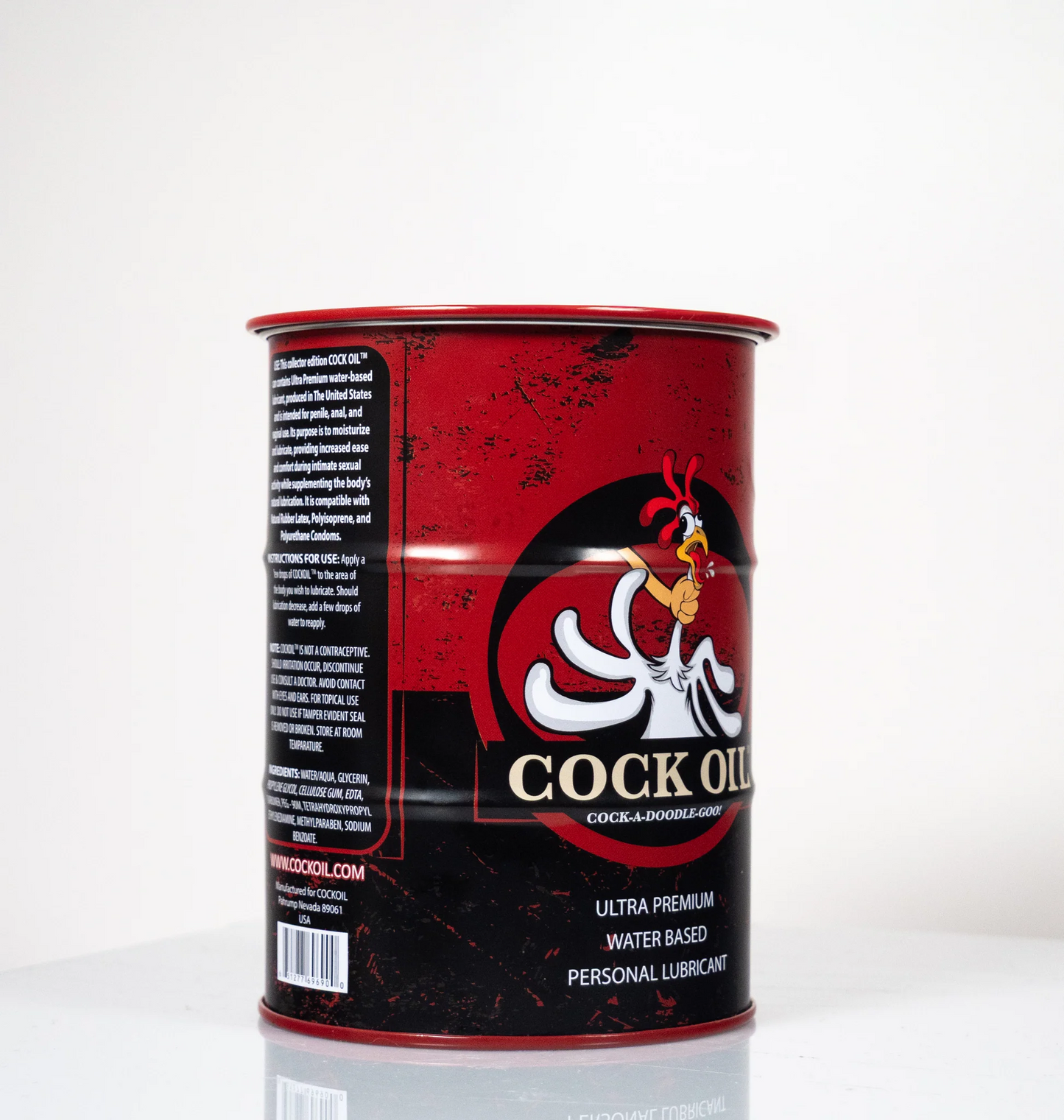 Collector’s Edition Cock Oil Branded Drum – Empty