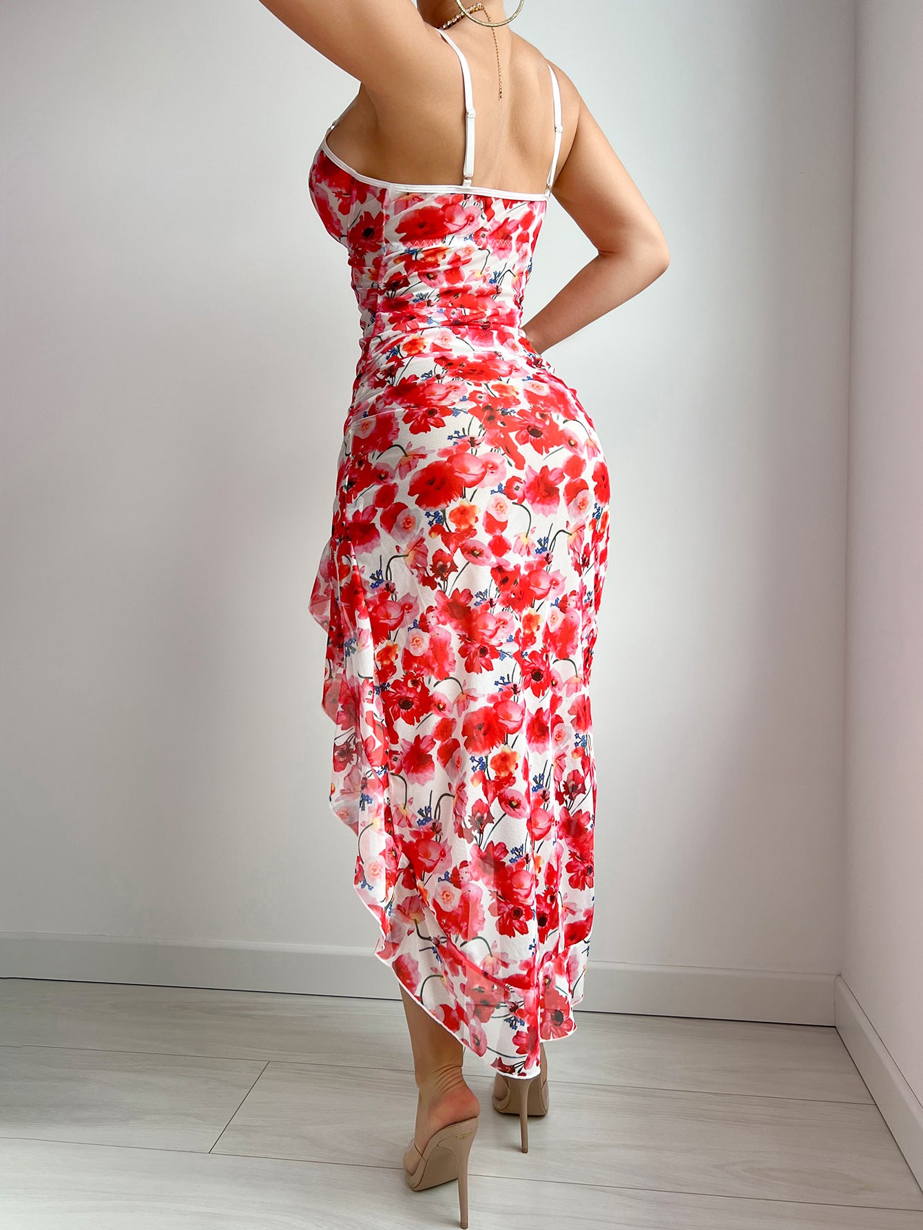 Sexy lingerie sets Cross-Border New Strap Floral Dress Pajamas Nightdress Sexy Lingerie Set