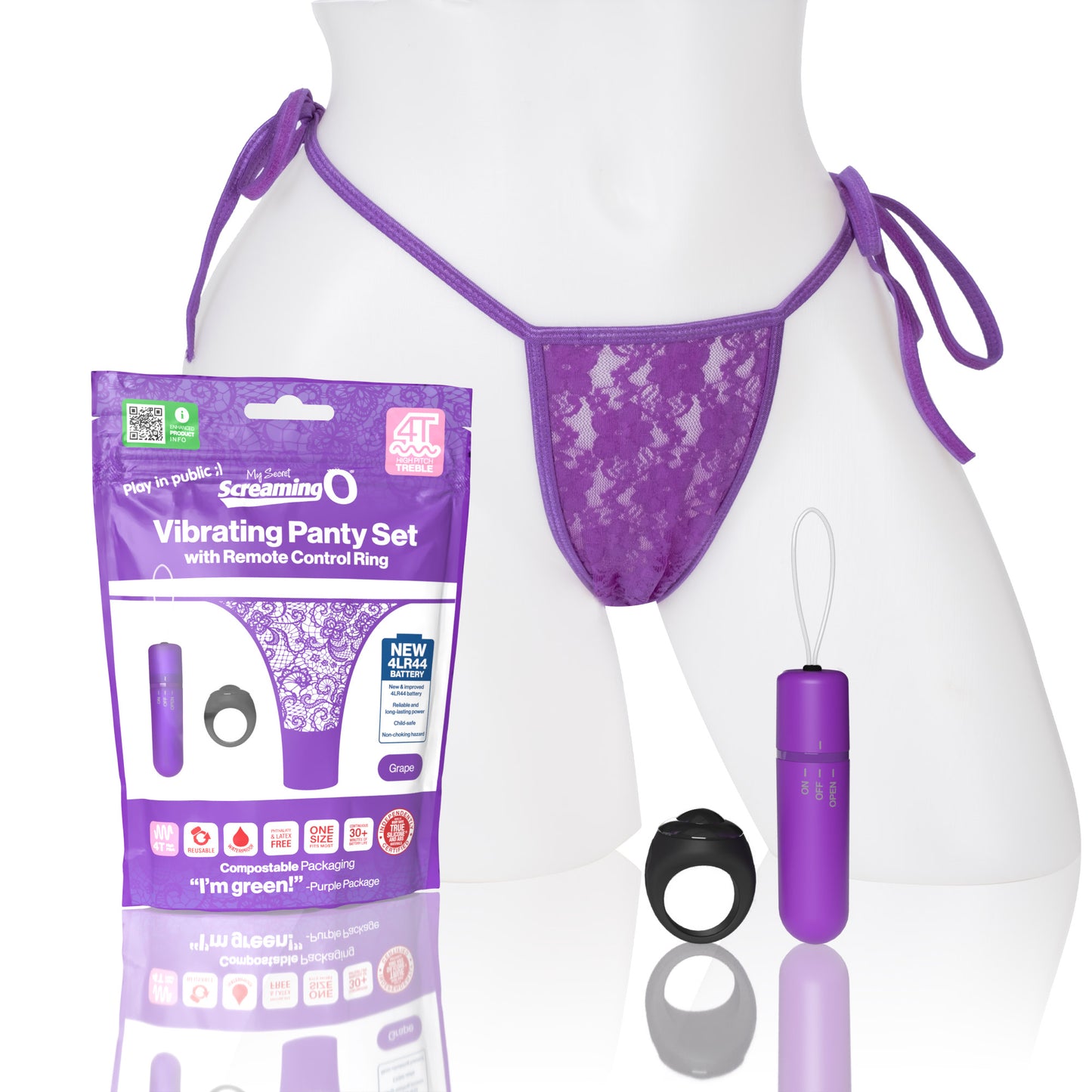 SCREAMING O MY SECRET 4T PANTY VIBE GRAPE (TREBLE)