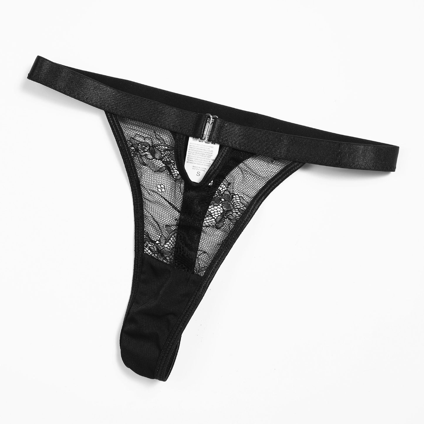 Europe and America Sexy suit Sexy Underwear with Steel Ring Lace Ultra-Thin Four-Piece Set Garter Stockings Bra Set