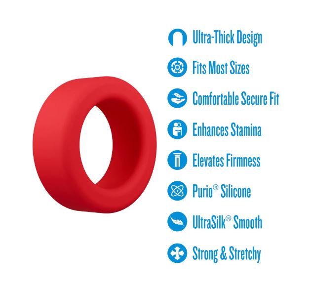 PERFORMANCE PLUS PURSUIT COCK RING RED