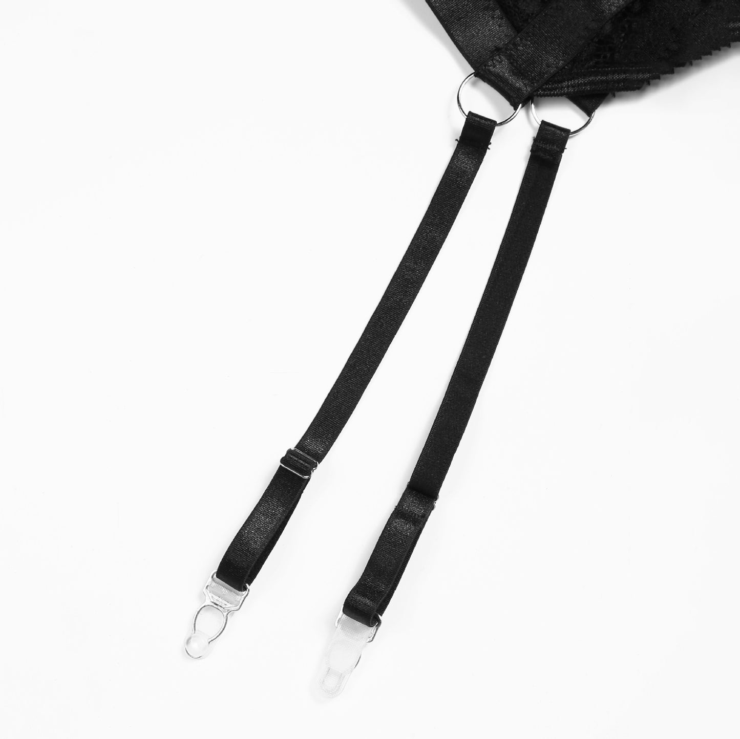 Europe and America Sexy suit Sexy Underwear with Steel Ring Lace Ultra-Thin Four-Piece Set Garter Stockings Bra Set