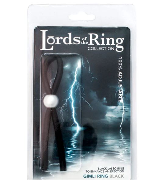 LORDS OF THE RING GIMLI COCK RING BLACK
