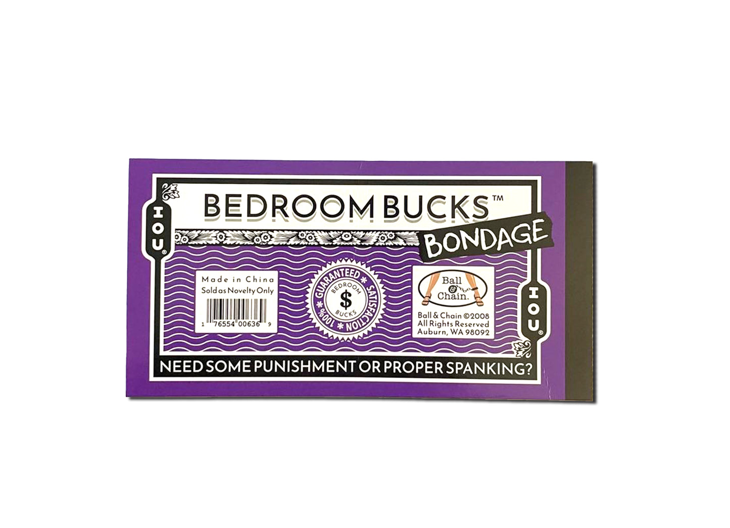 BEDROOM BONDAGE BUCKS 30 COUPON BOOK