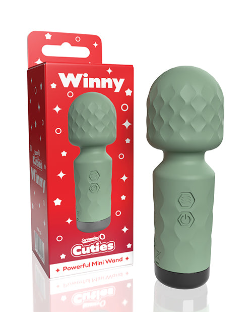 SCREAMING O CUTIES WINNY VIBRATING MINI WAND SAGE GREEN