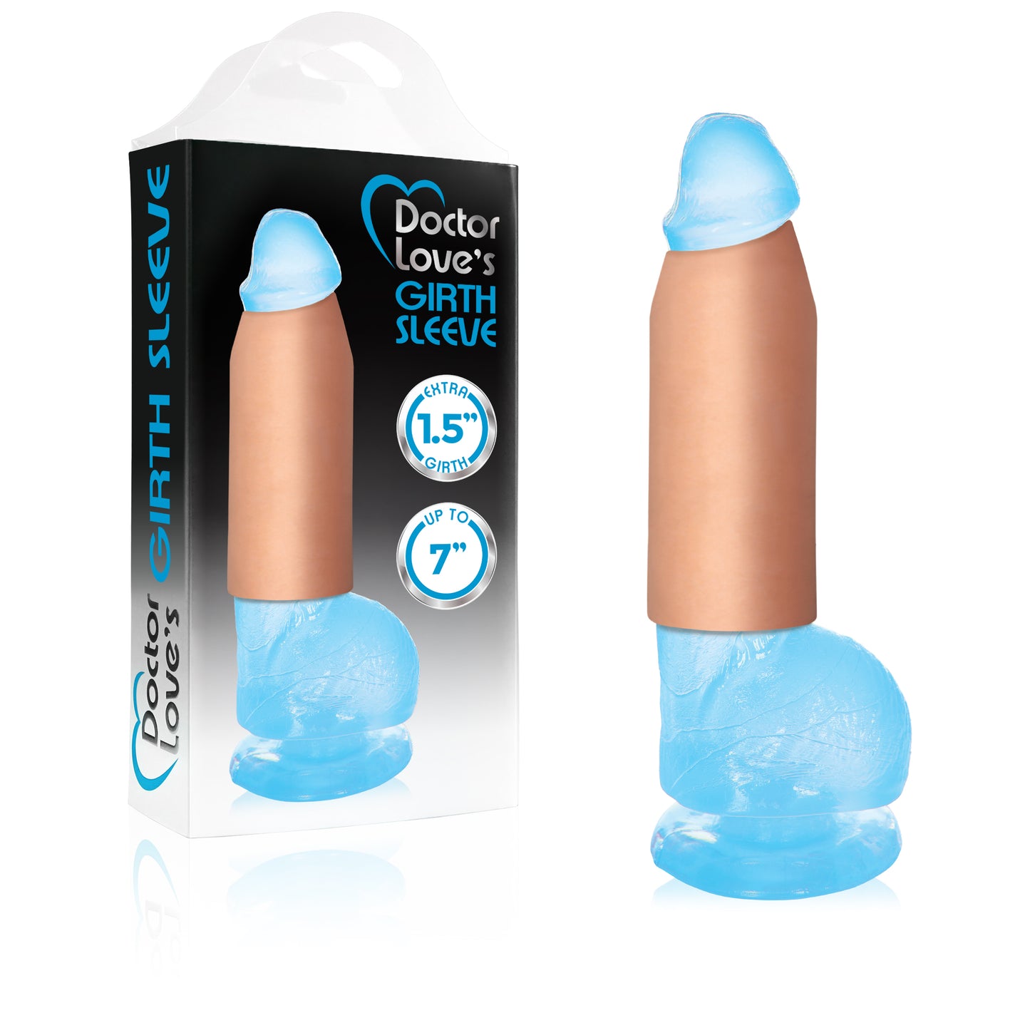 GIRTH SLEEVE 1.5IN EXTRA GIRTH LIGHT FLESH 7IN TRIM-TO-FIT