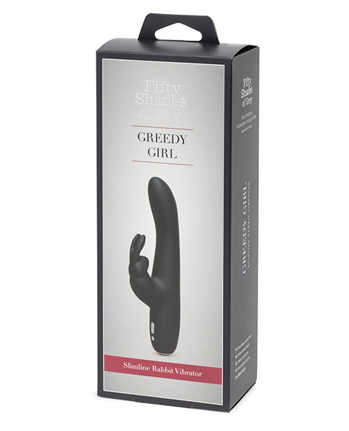 FIFTY SHADES OF GREY GREEDY GIRL RECHARGEABLE SLIMLINE RABBIT VIBRATOR