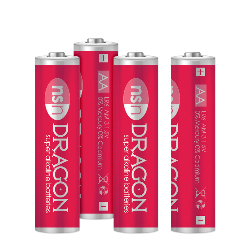 DRAGON 4PK ALKALINE AA BATTERIES