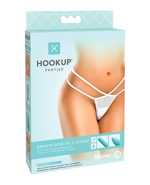 (D) HOOKUP PANTIES BOW TIE G-STRING S-L