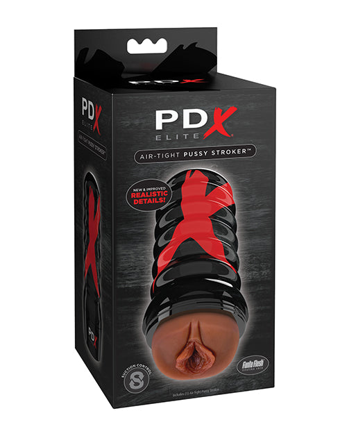 PDX ELITE AIR TIGHT PUSSY STROKER BROWN/BLACK