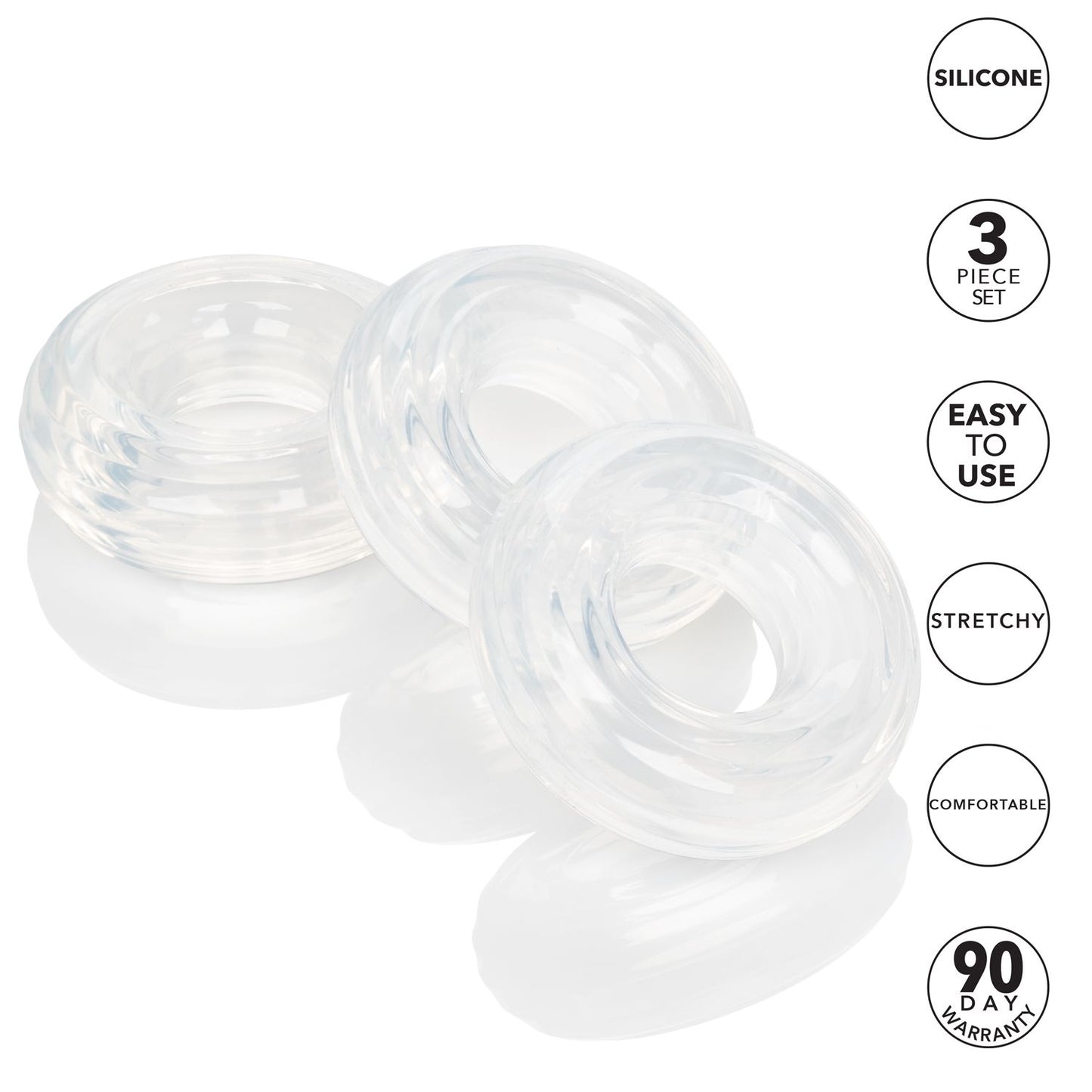 SET OF 3 SILICONE STACKER RINGS