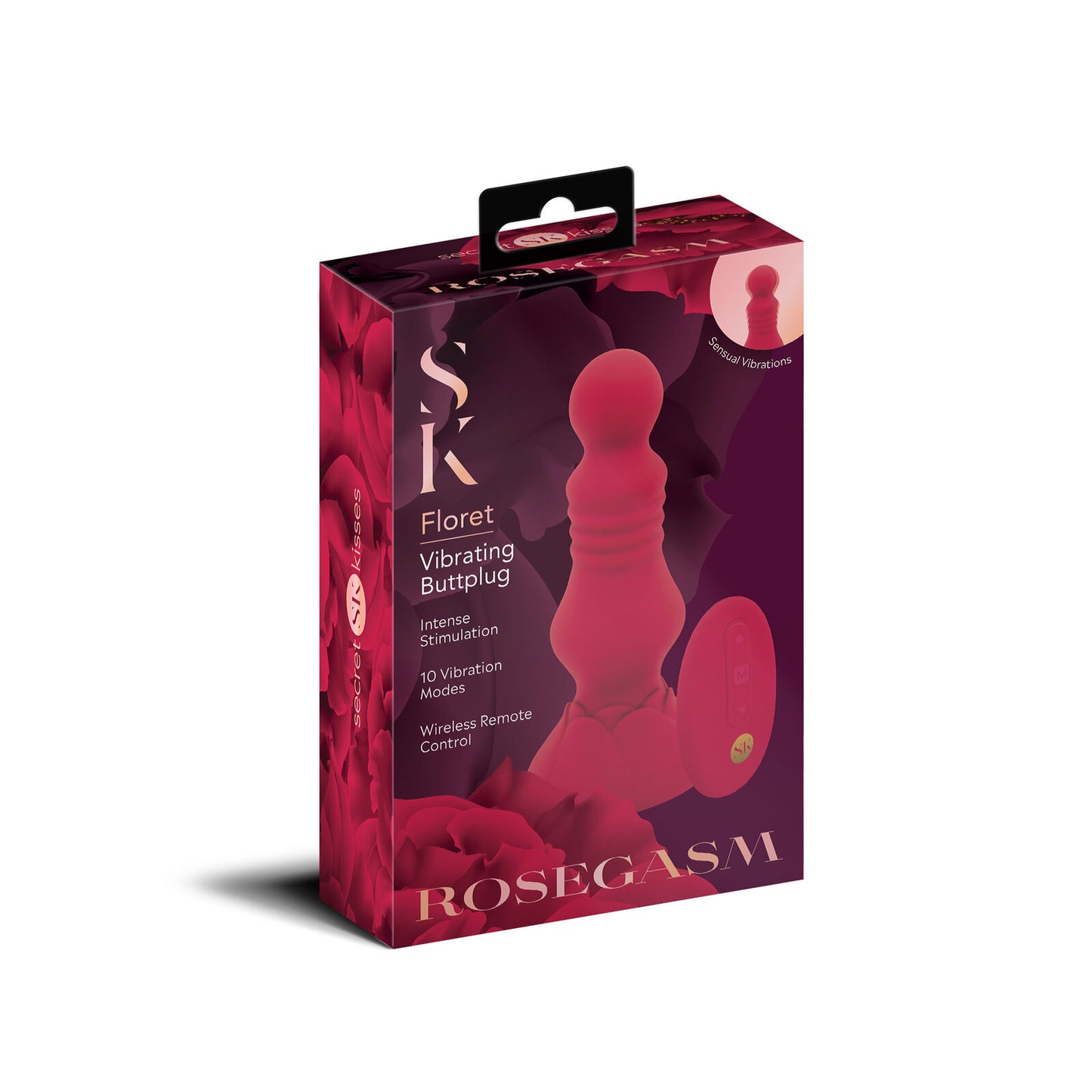 ROSEGASM VIBRATING FLORET BUTTPLUG