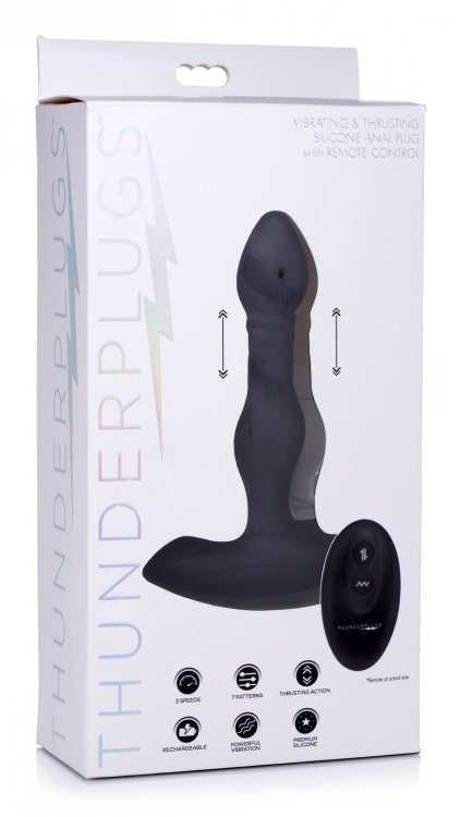 THUNDERPLUGS VIBRATING & THRUSTING ANAL PLUG