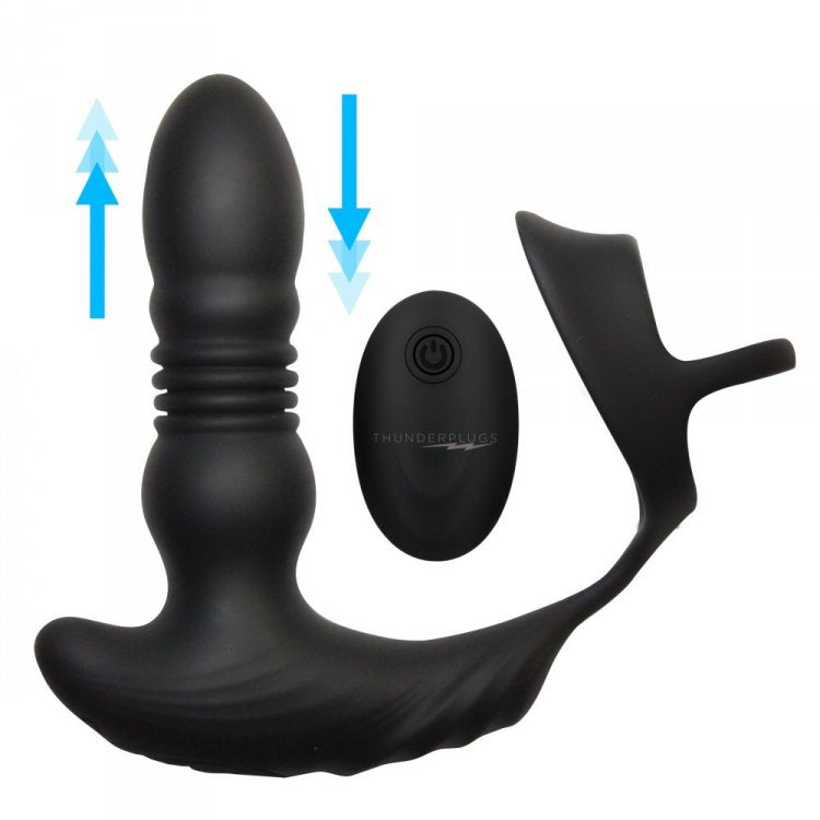THUNDERPLUGS 10X THRUSTING PLUG W/ COCK & BALL RING