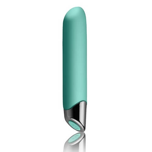 Rocks Off Chaiamo 10 Function Rechargeable Classic Vibrator Teal Blue