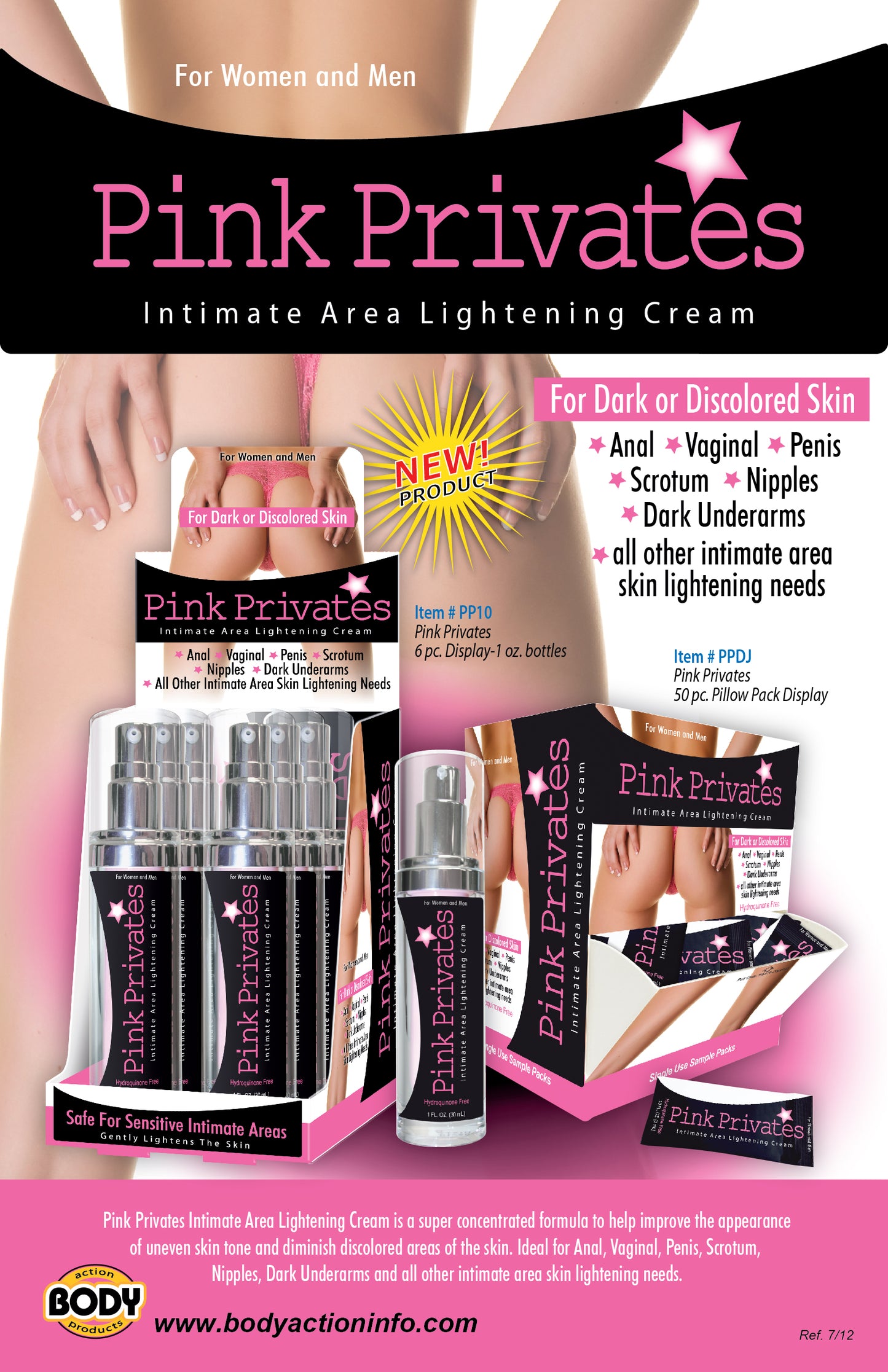 BODY ACTION PINK PRIVATES POSTER( 2 per cust.)