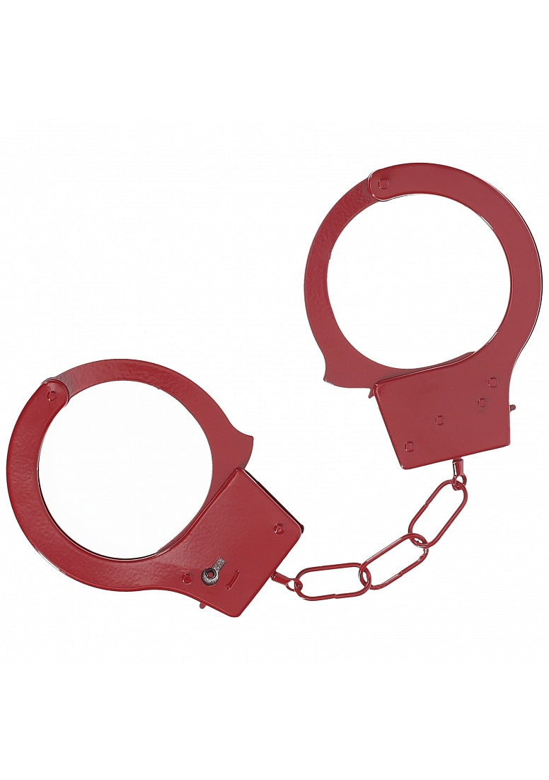 OUCH! CLASSIC METAL HANDCUFFS RED