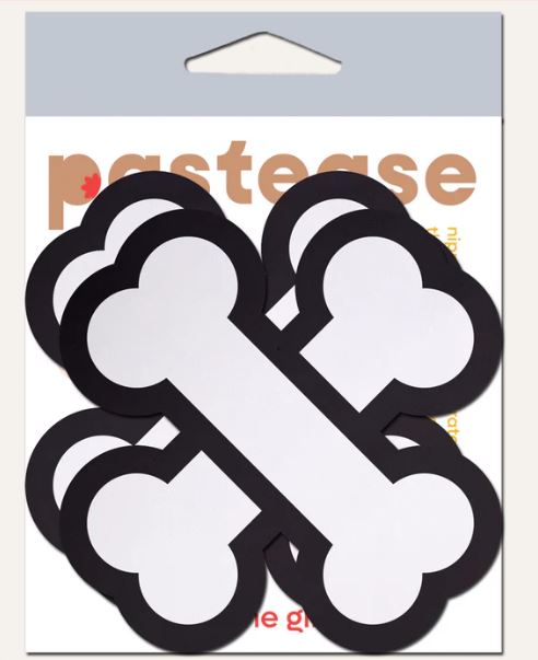 PASTEASE WHITE CROSSBONE BREAST PASTIES