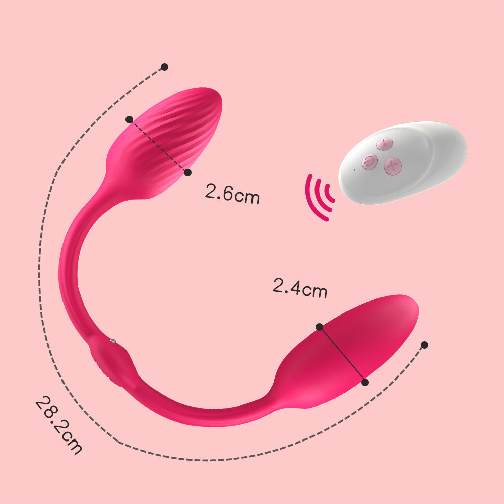 ２点振動エッグ玩具 ダブルエッグで敏感な二点を激しく刺激