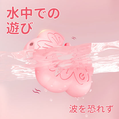 桃花乳首クリップローター桃花デザインの乳首クリップ、締め具合は調整可能