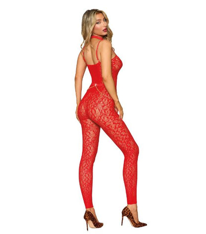 BODYSTOCKING & HARNESS POINSETTIA O/S