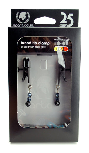 CLAMP BLACK BROAD TIP W/BEADS