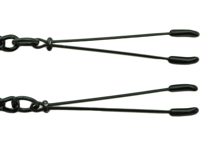 BLACK TWEEZER CLAMP W/LINK CHAIN