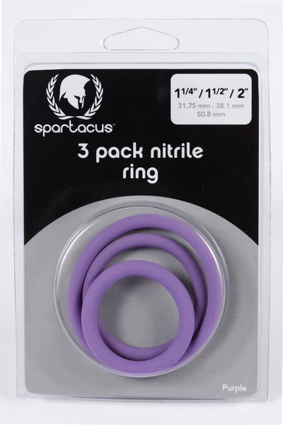 NITRILE COCK RING SET-PURPLE