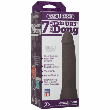 VAC U LOCK 7IN THIN DONG BLACK