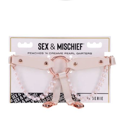 PEACHES N CREAME PEARL GARTERS