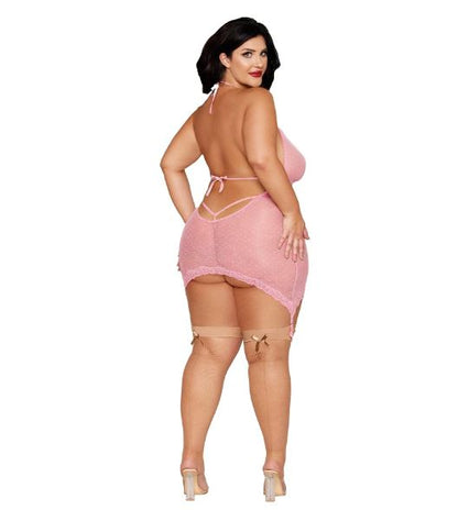 GARTER SLIP & G-STRING PETAL PINK Q/S