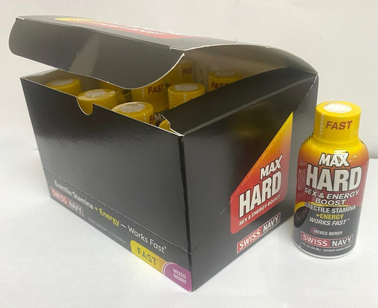 SWISS NAVY MAX HARD SHOT 12PC 2.OZ DISPLAY