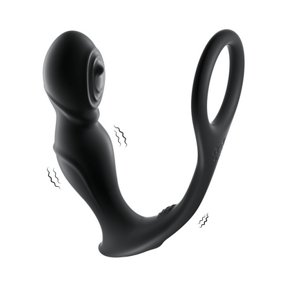 指先ほじるペニスリング付アナルバイブコンパクトで挿入しやすく、プライベートな部分を広げ過ぎません
