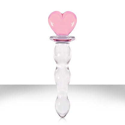 CRYSTAL HEART OF GLASS PINK
