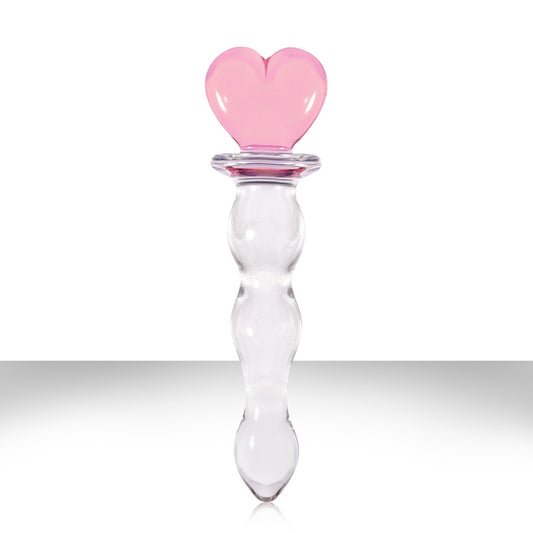CRYSTAL HEART OF GLASS PINK