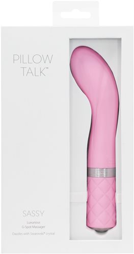 PILLOW TALK SASSY G SPOT VIBE W/SWAROVSKI CRYSTAL PINK
