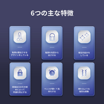 内部振動のペニススリーブ内側の滑り止めデザイン