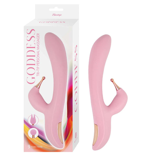 GODDESS TRI-TIP PERSONAL MASSAGER - PINK