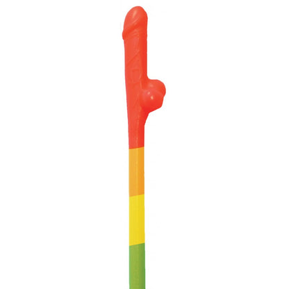 RAINBOW PECKER STRAWS 10PK