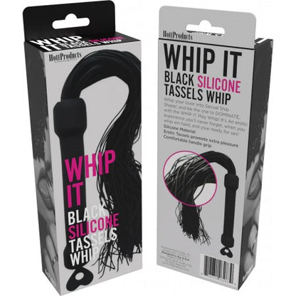 WHIP IT BLACK PLEASURE WHIP W/ TASSELS