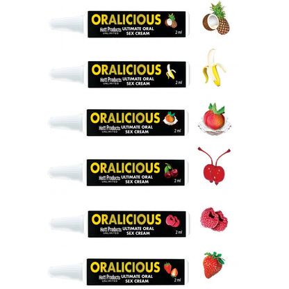 ORALICIOUS ASST FLAVORS 144PC DISPLAY 2ML TUBES