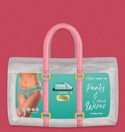 SWEETUMS CROTCHLESS PANTY W/ WIPES MINT 2XL