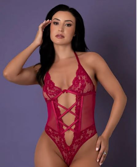 HALTER TEDDY CHERRY L