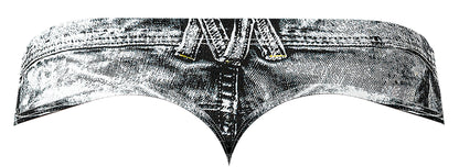 DIRTY DENIM THONG BLUE L/XL