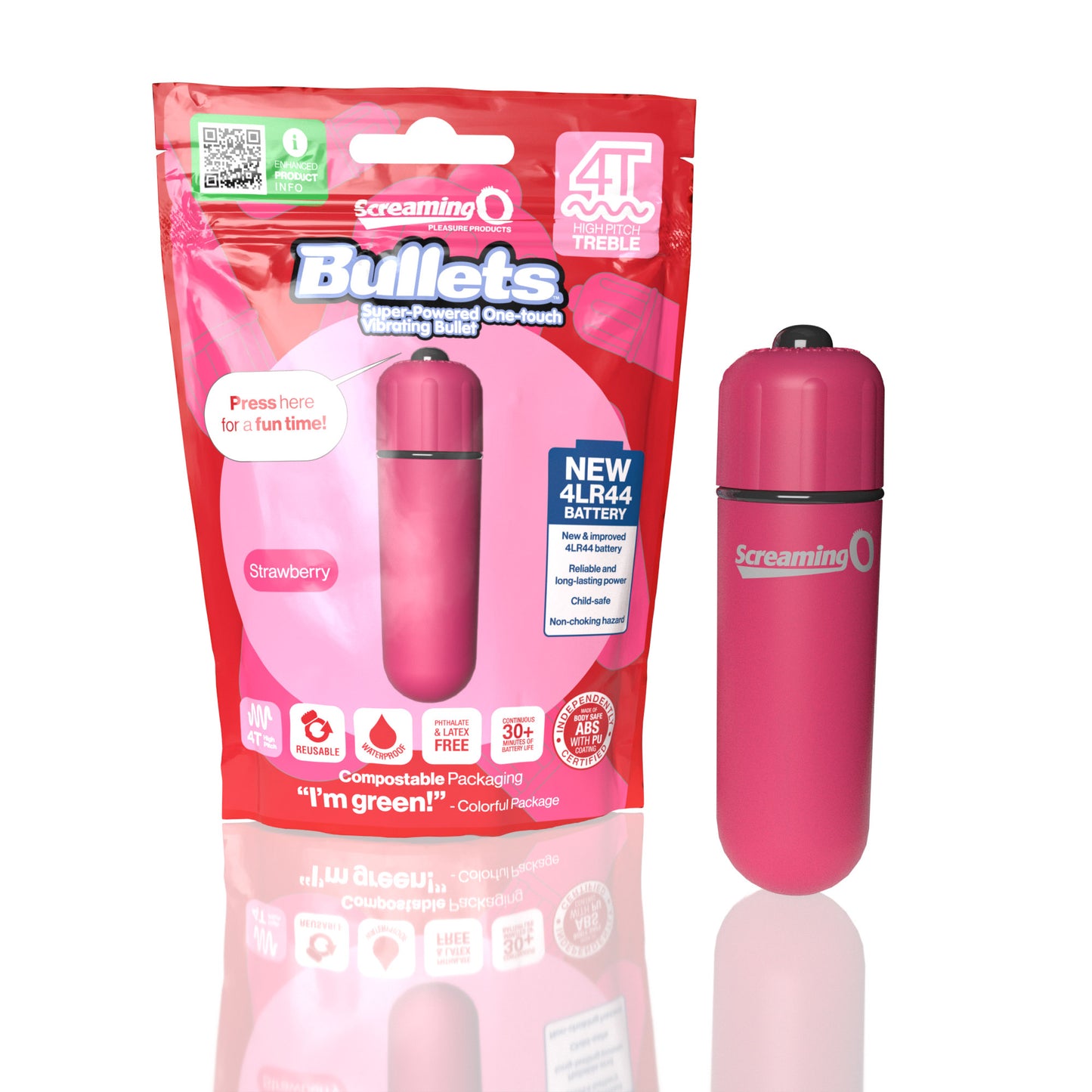 SCREAMING O 4T BULLET STRAWBERRY (TREBLE)