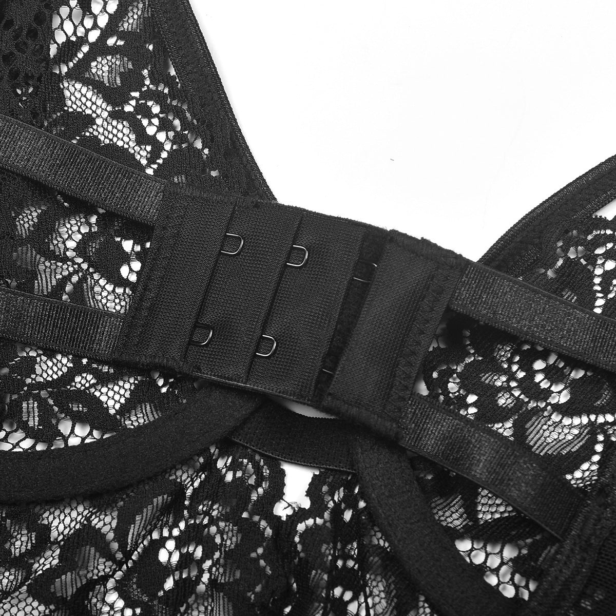 Cross-border Amazon European and American New Sexy Nightdress Ultra-thin Lace Mesh Strap Women's Temptation Erotic Nightwear