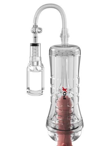 PDX ELITE VIEWTUBE VAC XXL PUMP SEE-THRU EZ GRIP STROKER