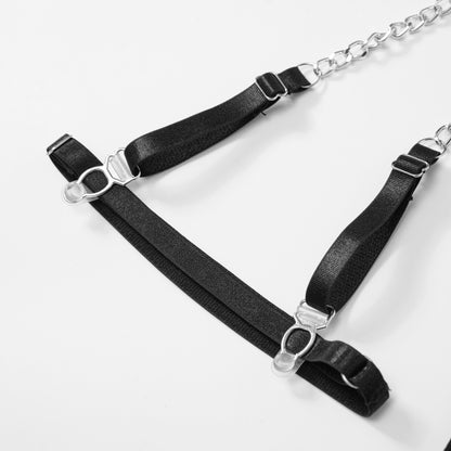 Amazon Cross-Border European and American Thin Embroidered Bra Set Mesh Floral Lingerie Women's Garter Belt Sexy Lingerie Set